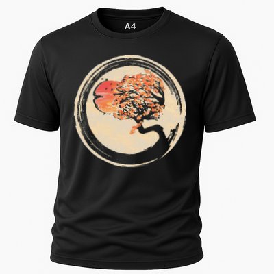 Bonsai Tree in Enso Circle Japanese Zen Performance Shirt