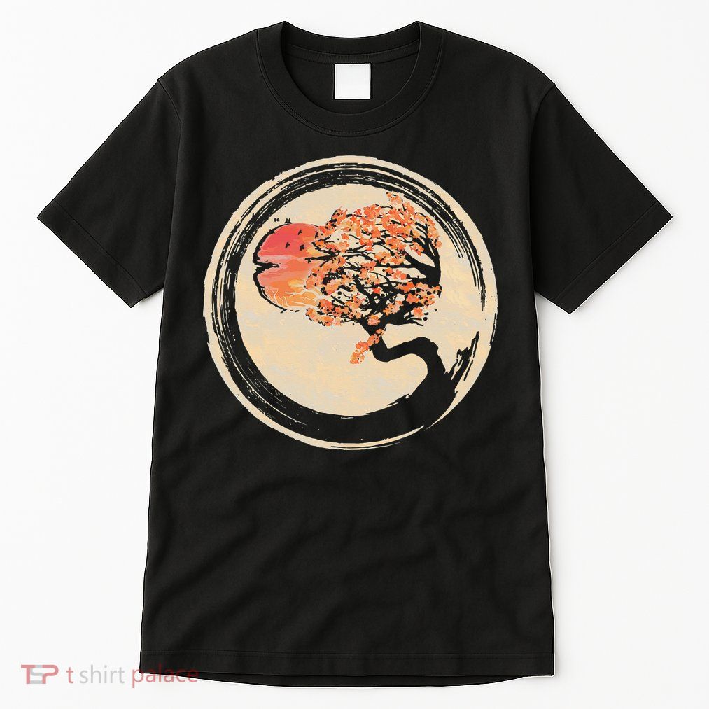 Bonsai Tree in Enso Circle Japanese Zen Tall T-Shirt