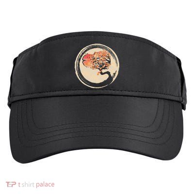 Bonsai Tree in Enso Circle Japanese Zen Adult Drive Performance Visor