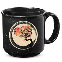 Bonsai Tree in Enso Circle Japanese Zen 15oz Campfire Ceramic Mug