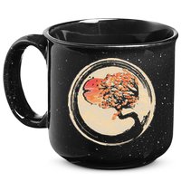 Bonsai Tree in Enso Circle Japanese Zen 15oz Campfire Ceramic Mug