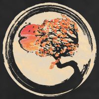 Bonsai Tree in Enso Circle Japanese Zen Tumbler