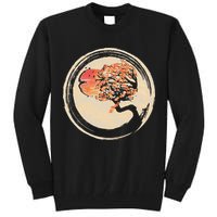 Bonsai Tree in Enso Circle Japanese Zen Tall Sweatshirt