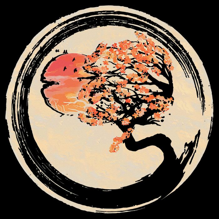 Bonsai Tree in Enso Circle Japanese Zen Tall Sweatshirt
