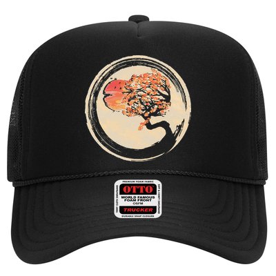 Bonsai Tree in Enso Circle Japanese Zen Trucker Hat