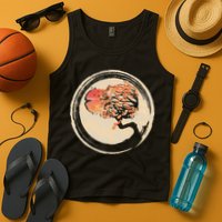 Bonsai Tree in Enso Circle Japanese Zen Tank Top