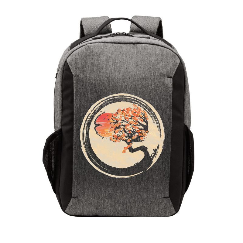 Bonsai Tree in Enso Circle Japanese Zen Vector Backpack