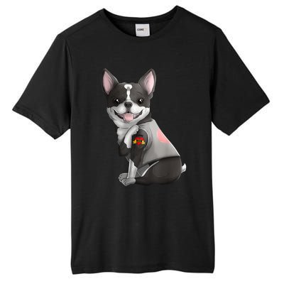 Boston Terrier I Love Mom Tattoo Dog Mothers Day Gift Tall Fusion ChromaSoft Performance T-Shirt