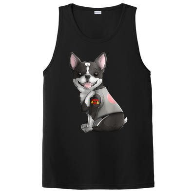 Boston Terrier I Love Mom Tattoo Dog Mothers Day Gift PosiCharge Competitor Tank