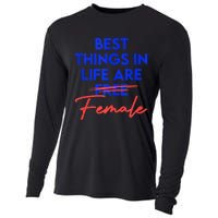 Best Things In Life Are Female Women's International Day RBG Cooling Performance Long Sleeve Crew