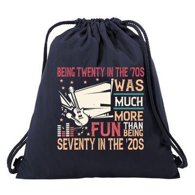 Being Twenty In The 70s Was Much More Fun Than In The 20s Drawstring Bag