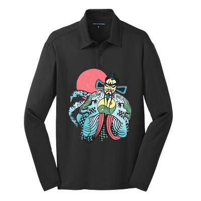 Big Trouble In Little China Silk Touch Performance Long Sleeve Polo