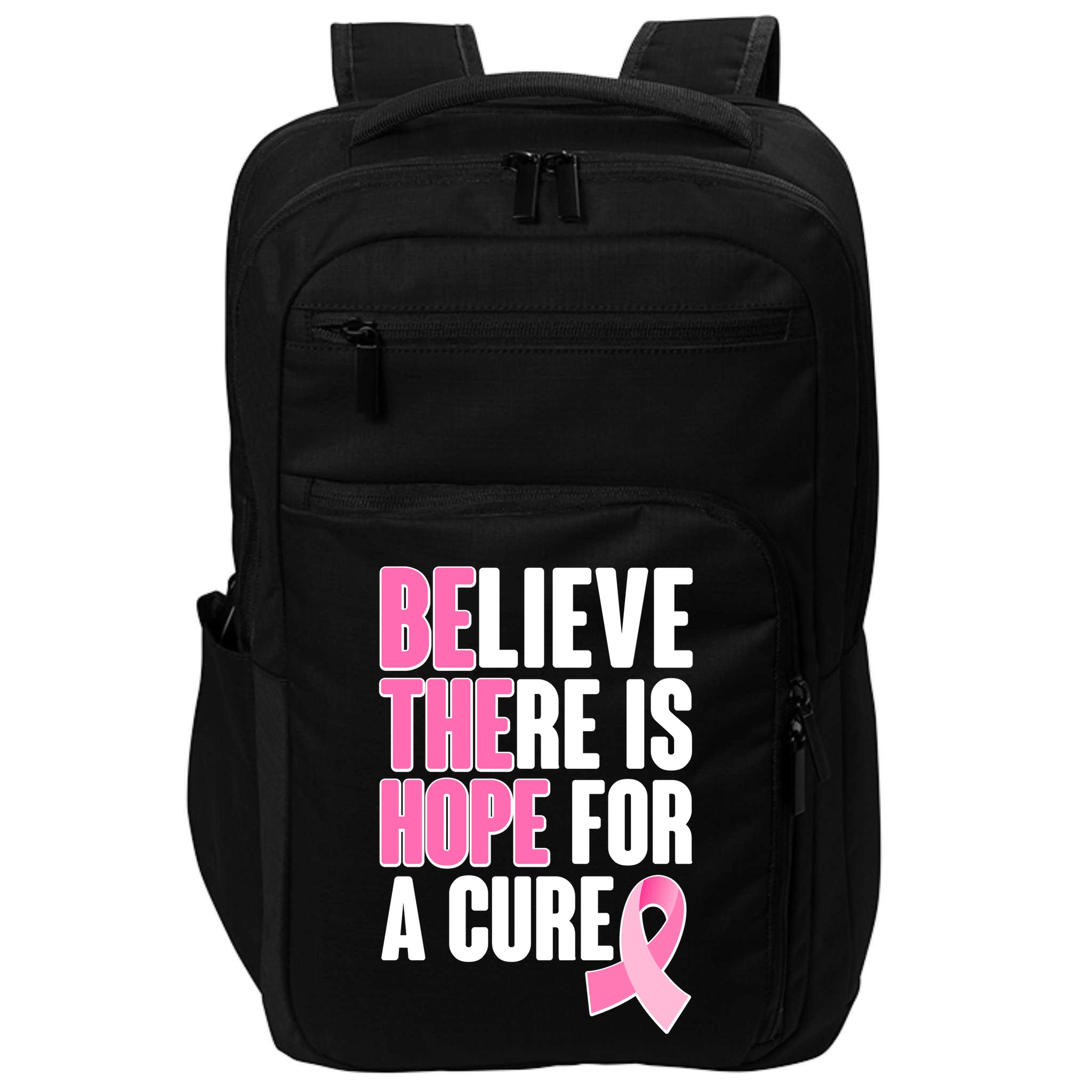 Believe There Is Hope For A Cure Be The Hope Breast Cancer Awareness Impact Tech Backpack