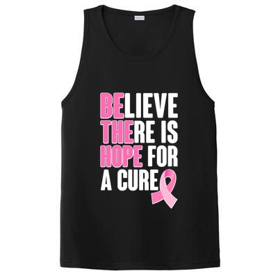 Believe There Is Hope For A Cure Be The Hope Breast Cancer Awareness PosiCharge Competitor Tank