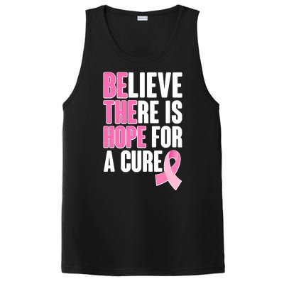 Believe There Is Hope For A Cure Be The Hope Breast Cancer Awareness PosiCharge Competitor Tank