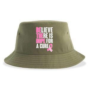 Believe There Is Hope For A Cure Be The Hope Breast Cancer Awareness Sustainable Bucket Hat