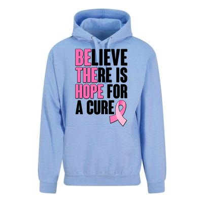 Believe There Is Hope For A Cure Be The Hope Breast Cancer Awareness Unisex Surf Hoodie