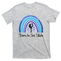 Born To Ice Skate / Figure Skater Athlete Skating Rainbow T-Shirt