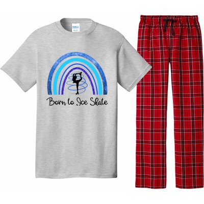 Born To Ice Skate / Figure Skater Athlete Skating Rainbow Pajama Set