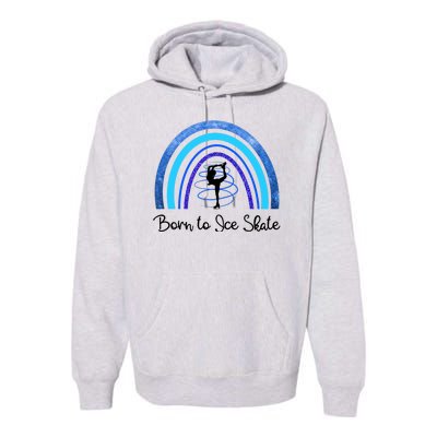 Born To Ice Skate / Figure Skater Athlete Skating Rainbow Premium Hoodie