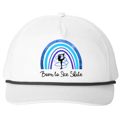 Born To Ice Skate / Figure Skater Athlete Skating Rainbow Snapback Five-Panel Rope Hat