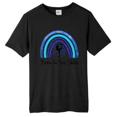 Born To Ice Skate / Figure Skater Athlete Skating Rainbow Tall Fusion ChromaSoft Performance T-Shirt