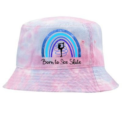 Born To Ice Skate / Figure Skater Athlete Skating Rainbow Tie-Dyed Bucket Hat