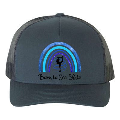 Born To Ice Skate / Figure Skater Athlete Skating Rainbow Yupoong Adult 5-Panel Trucker Hat