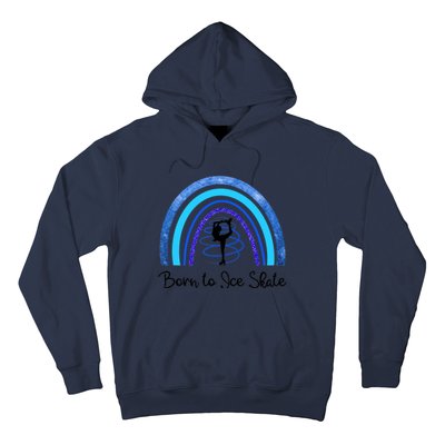 Born To Ice Skate / Figure Skater Athlete Skating Rainbow Hoodie