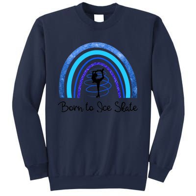 Born To Ice Skate / Figure Skater Athlete Skating Rainbow Sweatshirt