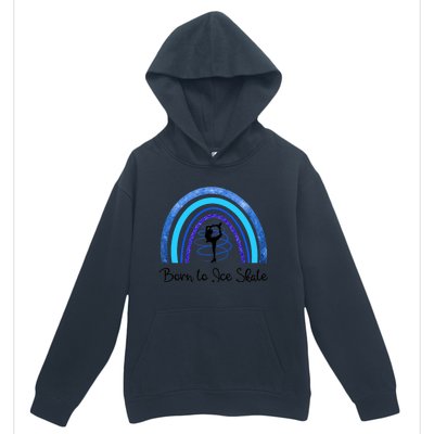 Born To Ice Skate / Figure Skater Athlete Skating Rainbow Urban Pullover Hoodie