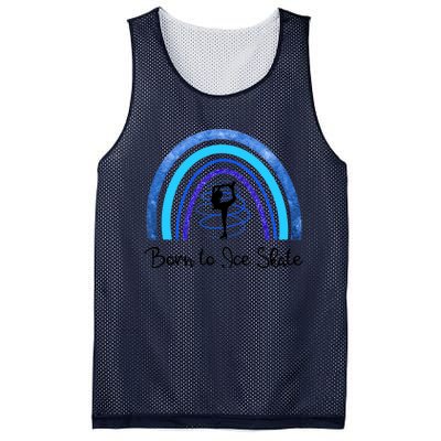 Born To Ice Skate / Figure Skater Athlete Skating Rainbow Mesh Reversible Basketball Jersey Tank