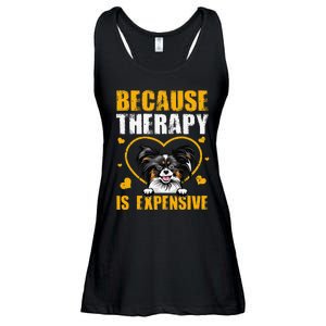 Because Therapy Is Expensive Papillion Gift Ladies Essential Flowy Tank