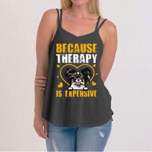 Because Therapy Is Expensive Papillion Gift Women's Strappy Tank