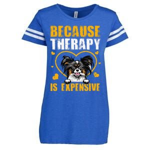 Because Therapy Is Expensive Papillion Gift Enza Ladies Jersey Football T-Shirt