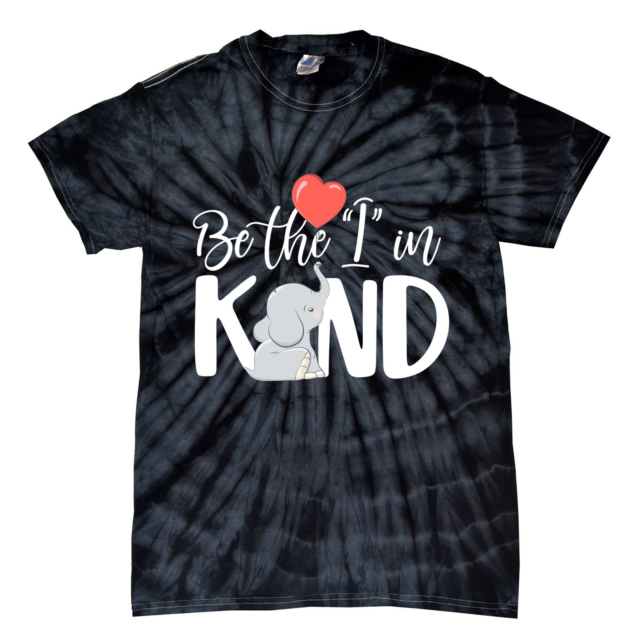 Be The I In Kind Cute Baby Elephant Tie-Dye T-Shirt