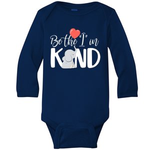 Be The I In Kind Cute Baby Elephant Baby Long Sleeve Bodysuit