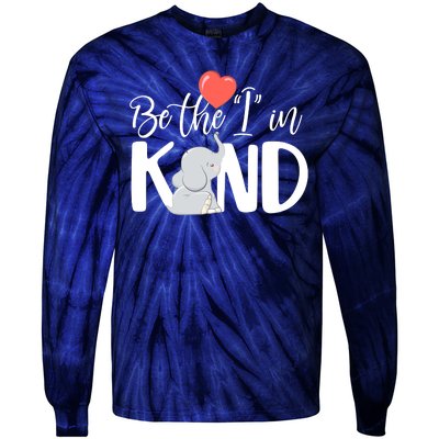 Be The I In Kind Cute Baby Elephant Tie-Dye Long Sleeve Shirt