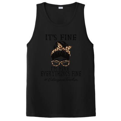 Bilingual Teacher It's Fine, I'm Fine And Everything's Fine PosiCharge Competitor Tank