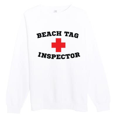 Beach Tag Inspector Premium Crewneck Sweatshirt