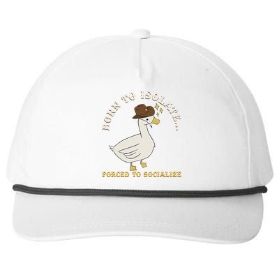 Born To Isolate Forced To Socialize Funny Snapback Five-Panel Rope Hat