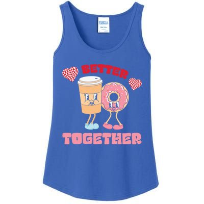 Better Together Iced Coffee Donut Couple Valentines Day Gift Ladies Essential Tank