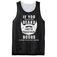 Beard T If You Touch My Beard I Get To Touch Your Boobs Mesh Reversible Basketball Jersey Tank