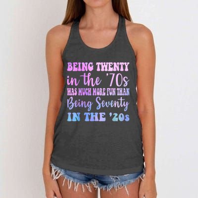 Being Twenty In The 70s Was Much More Fun Than Women's Knotted Racerback Tank