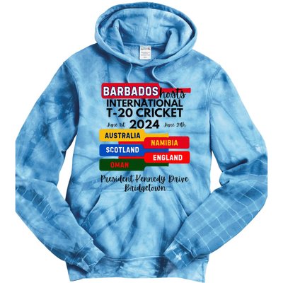 Barbados T20 International Cricket 2024 Tie Dye Hoodie