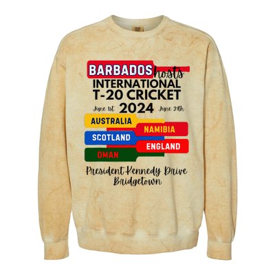 Barbados T20 International Cricket 2024 Colorblast Crewneck Sweatshirt