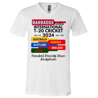 Barbados T20 International Cricket 2024 V-Neck T-Shirt