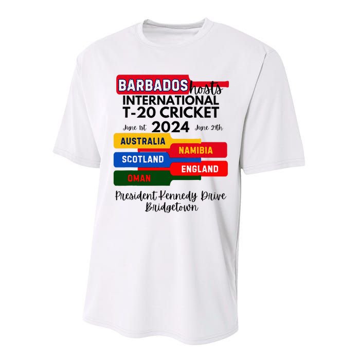 Barbados T20 International Cricket 2024 Performance Sprint T-Shirt