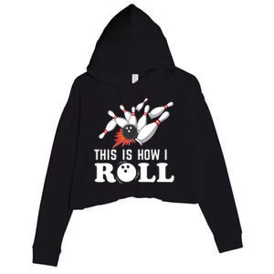 Bowling This Is How I Roll Crop Fleece Hoodie