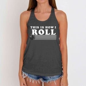 Bowling This Is How I Roll Women's Knotted Racerback Tank